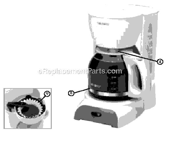 Page A Diagram and Parts List for SK12  Mr Coffee Coffee Maker